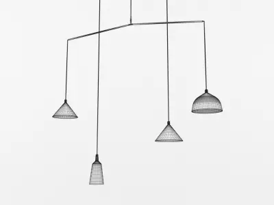 Contemporary Hanging Pendant Lamp 3D model
