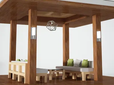 Modern gazebo 3D model purchase