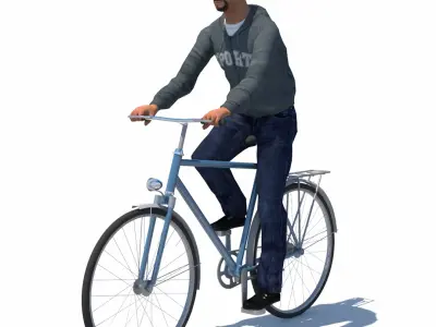  Low Poly Cyclists 
