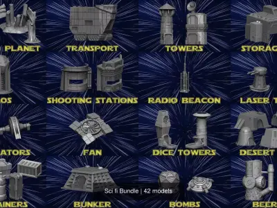 Sci fi Bundle 3D Model Pack
