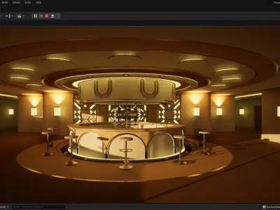 Tower - Rooftop and Inside - 3 floors Low-poly 3D model