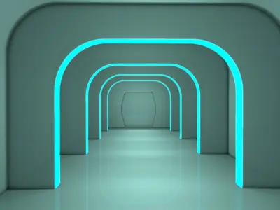 Sci Fi Corridor 3D model 37