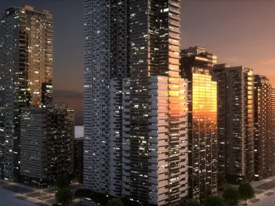 City Block Type B02 3D model