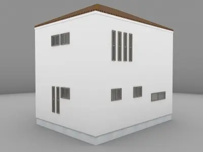 House model for background 03 Low-poly 3D model