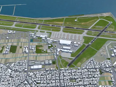 Niigata Airport Low-poly 3D model