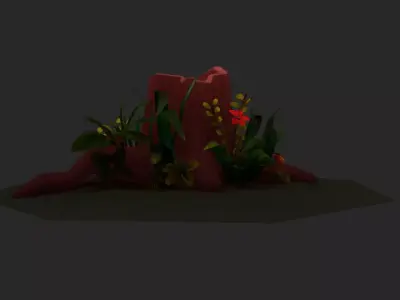 Tree Trunk Low Poly Low-poly 3D model