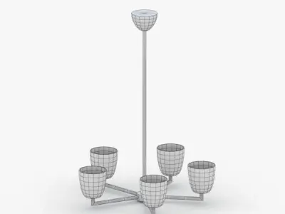 1482 - Chandelier Lamp Low-poly 3D model