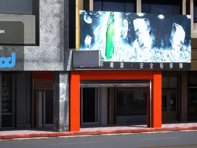 TW Street with bar 3D model
