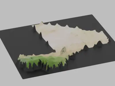Mali Map Country Low-poly 3D model