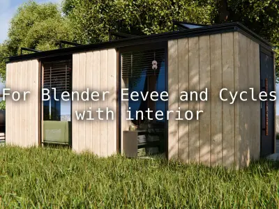 2026 Modern Modular House 15 for Blender Eevee and Cycles Free 3D model