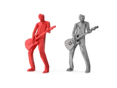  Low Poly Posed People Packs 14 - Music 