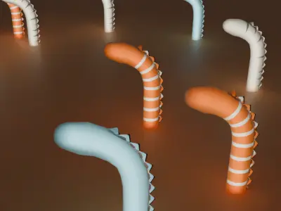 Indirect lighting for spotted garden eel and their friends 3D model
