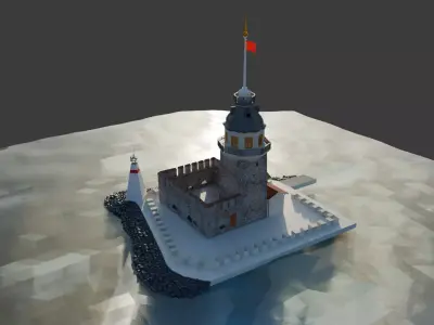 Maiden Tower  Kiz Kulesi 3D model
