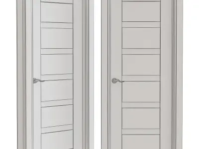 Della Vetro Gray Oak Belldinni Modern Interior Door 3d model Low-poly 3D model