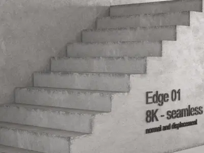 Concrete vol04 Edges 8K Seamless PBR Materials Texture