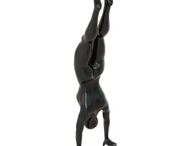 Female mannequin stands on hands 66 3D model