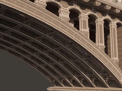 Parisian Bridge 3D model