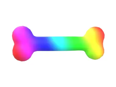 Rainbow Bone v1 001 Low-poly 3D model