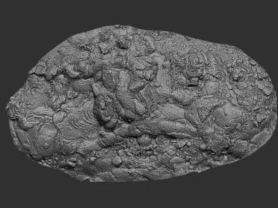 Lava Rock scan 16K Low-poly 3D model
