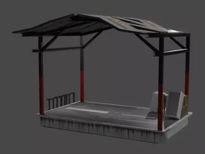 Industrial Cargo Model -blander-Game  Realistic Low-poly 3D model