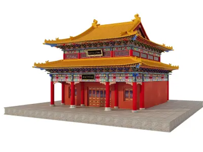Imperial Palace Hall - Double-Eaved Historic Architecture 3D model