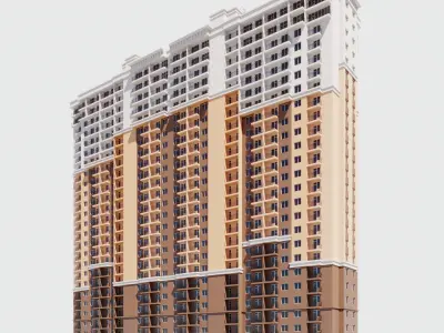 Build018 residential building 3D model
