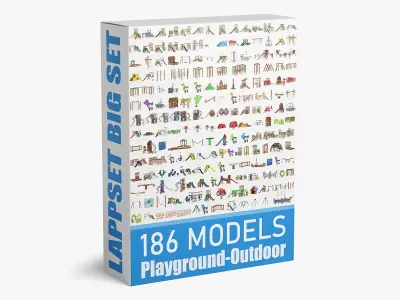 186 Playground Outdoor Lappset Collection 3D model