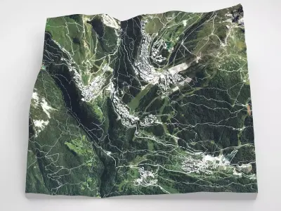 Cityscape Courchevel France  3D model