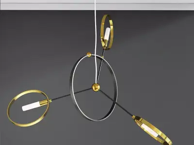 Celesse 3-Light Chandelier 3D model