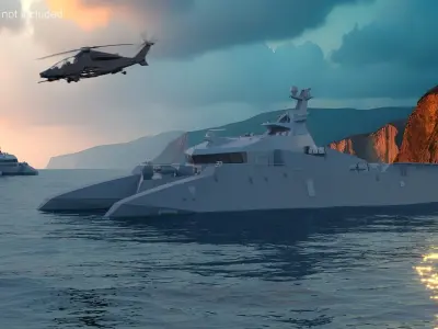  Corvette Class Rocket Ship with Helicopter 