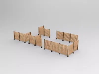 Fence System Post 3D model