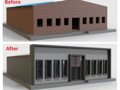 Low Poly Store-Warehouse  Low-poly 3D model