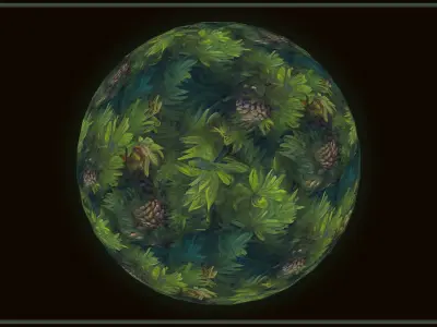 Grass Pine Forest Floor --20 TEXTURES-- Hand-painted --PACK 1--- Texture