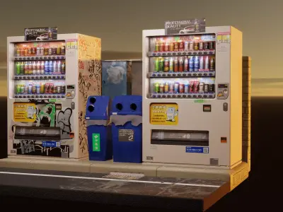 Vending Machine 4 Low-poly 3D model