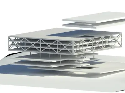 SEATTLE PUBLIC LIBRARY MODEL 3D model