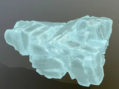 Ice Rock Low-poly 3D model