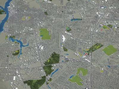 Wilmington - North Carolina Low-poly 3D model