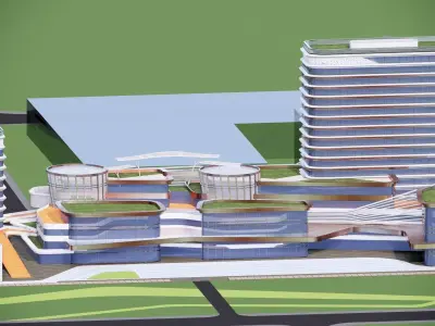 Modern City Block -A11 3D model
