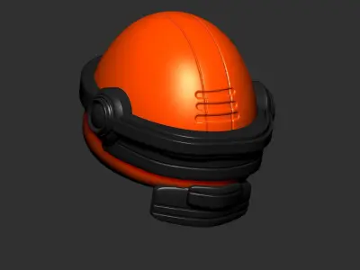 helmet high poly sculpt 3d printable ver 7 3D model 3D model