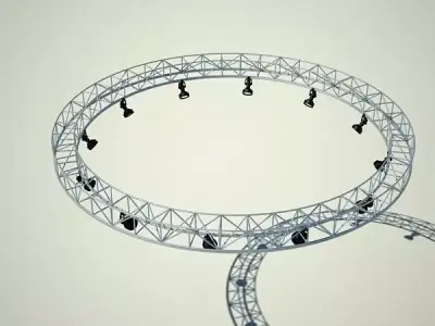 Metallic structure truss 02 3D model