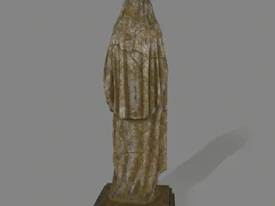 Woman  Statue Low-poly 3D model