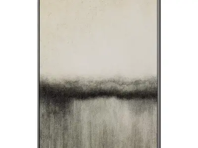 Set of 3 Abstract Paintings in Frames 3D model 12