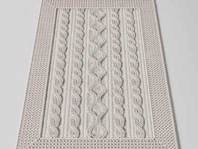  Fabric Rug Handmade Custom 3D model
