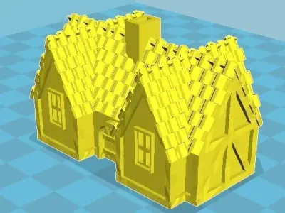 Medieval House 14 3D print model Free 3D print model