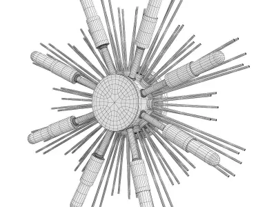ARTERIORS JITEN SUNBURST SCONCE and CEILING MOUNT Low-poly 3D model