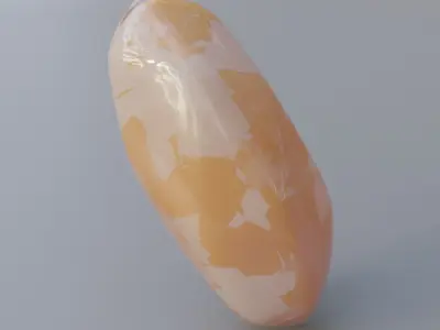 Set of 6 colourful crystals 3D model