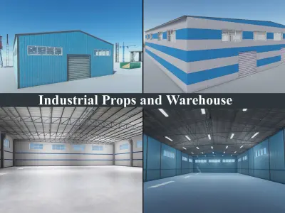Industrial Props and Warehouses Collection 3D Model Pack