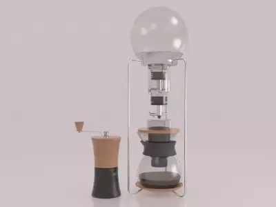 Coffee maker  and grinder 3D model