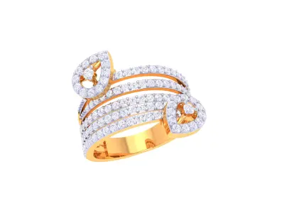 Women Ring  Render 3dm STL OBJ FBX Details 3D print model 407