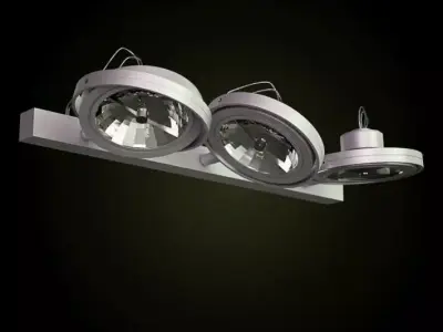 Three Led Lights 3D model